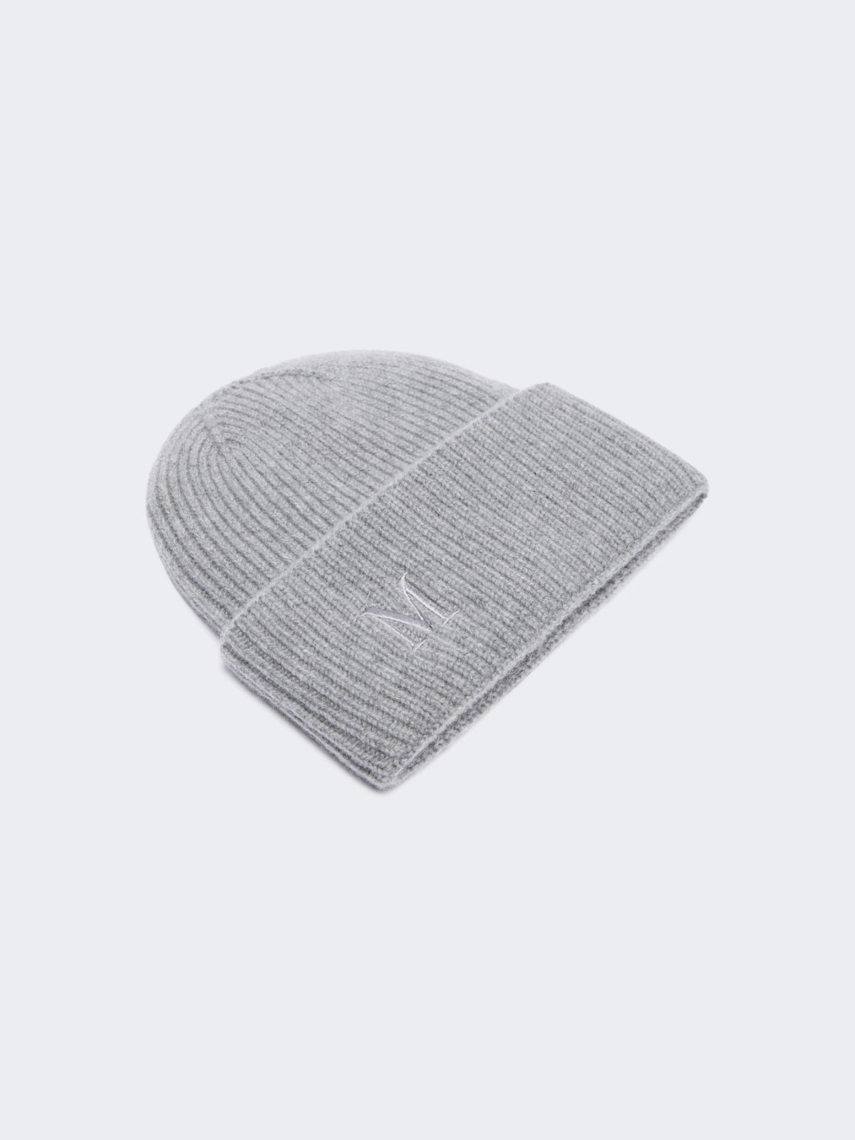 Rib-knit cashmere beanie hat - LIGHT GREY - Max Mara - 2