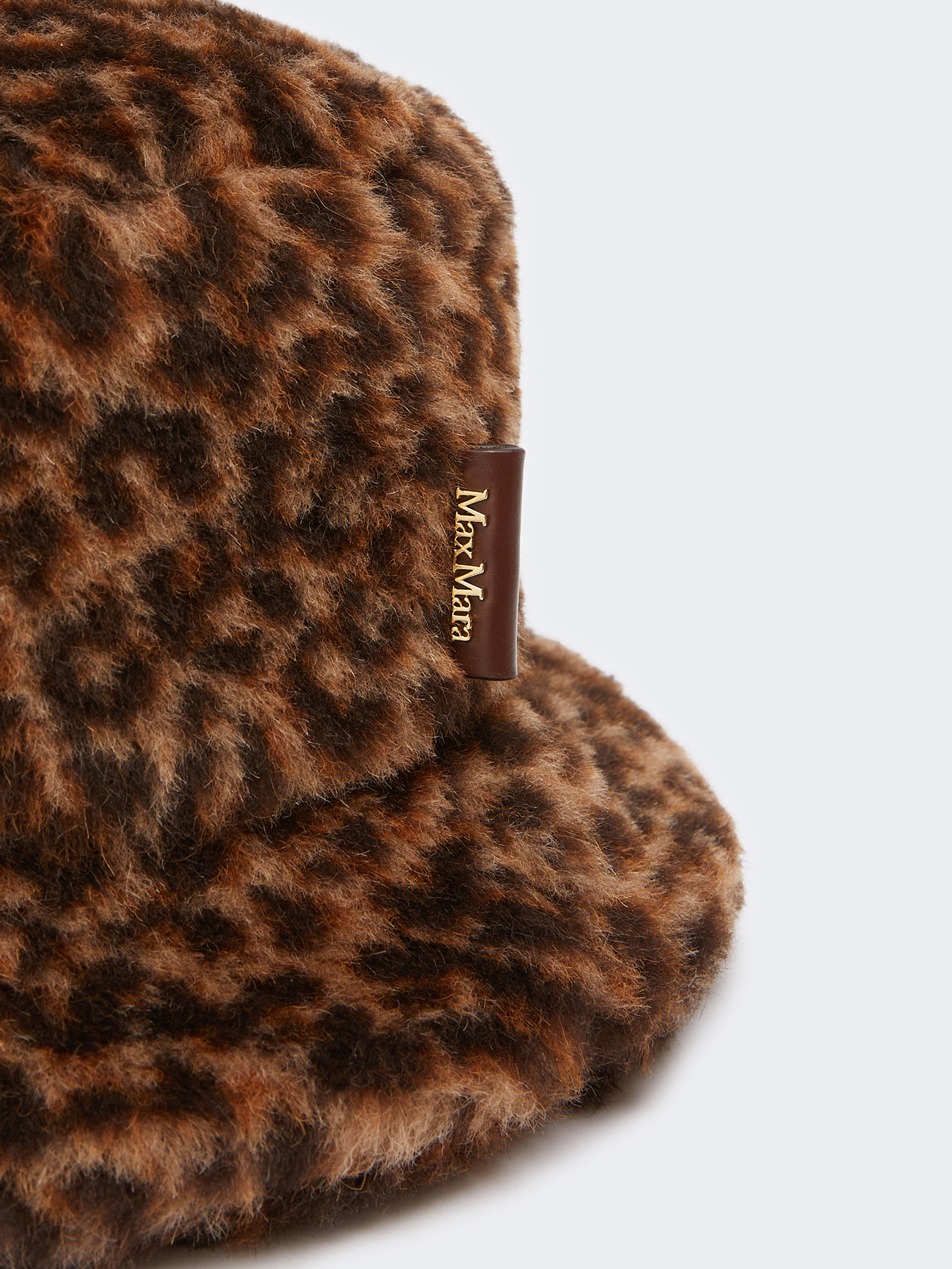 Bucket hat in jacquard-knit alpaca and wool Teddy fabric - BEIGE - Max Mara - 2