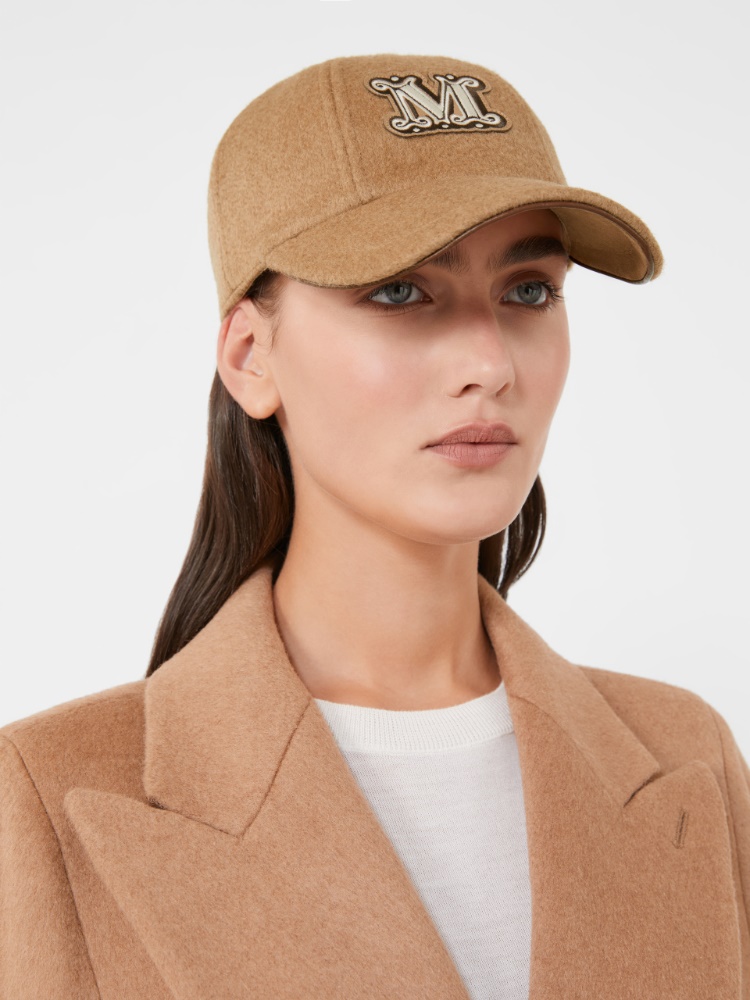Czapka bejsbolówka z wełny wielbłądziej - WIELBŁĄDZI - Max Mara - 2