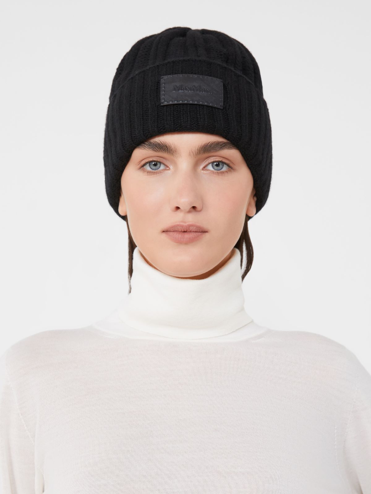 Cuffia in cachemire a costa inglese - NERO - Max Mara - 9