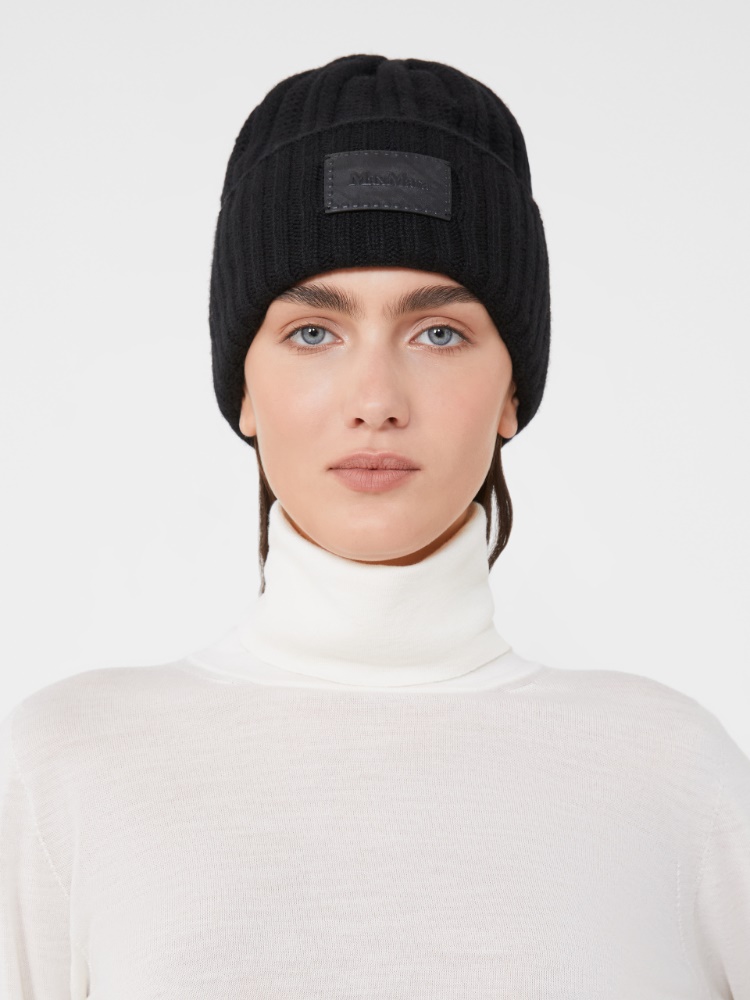 [マクベス] ピュア カシミヤ ニット キャップ - BLACK - Max Mara