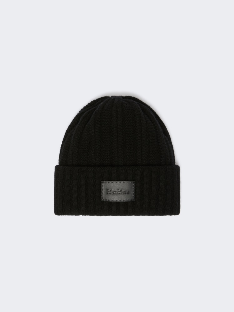 Fisherman’s knit cashmere beanie - BLACK - Max Mara