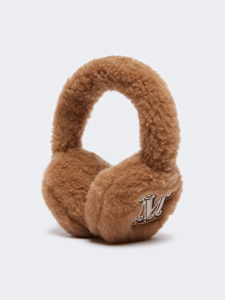 Teddy fabric earmuffs - CAMEL - Max Mara