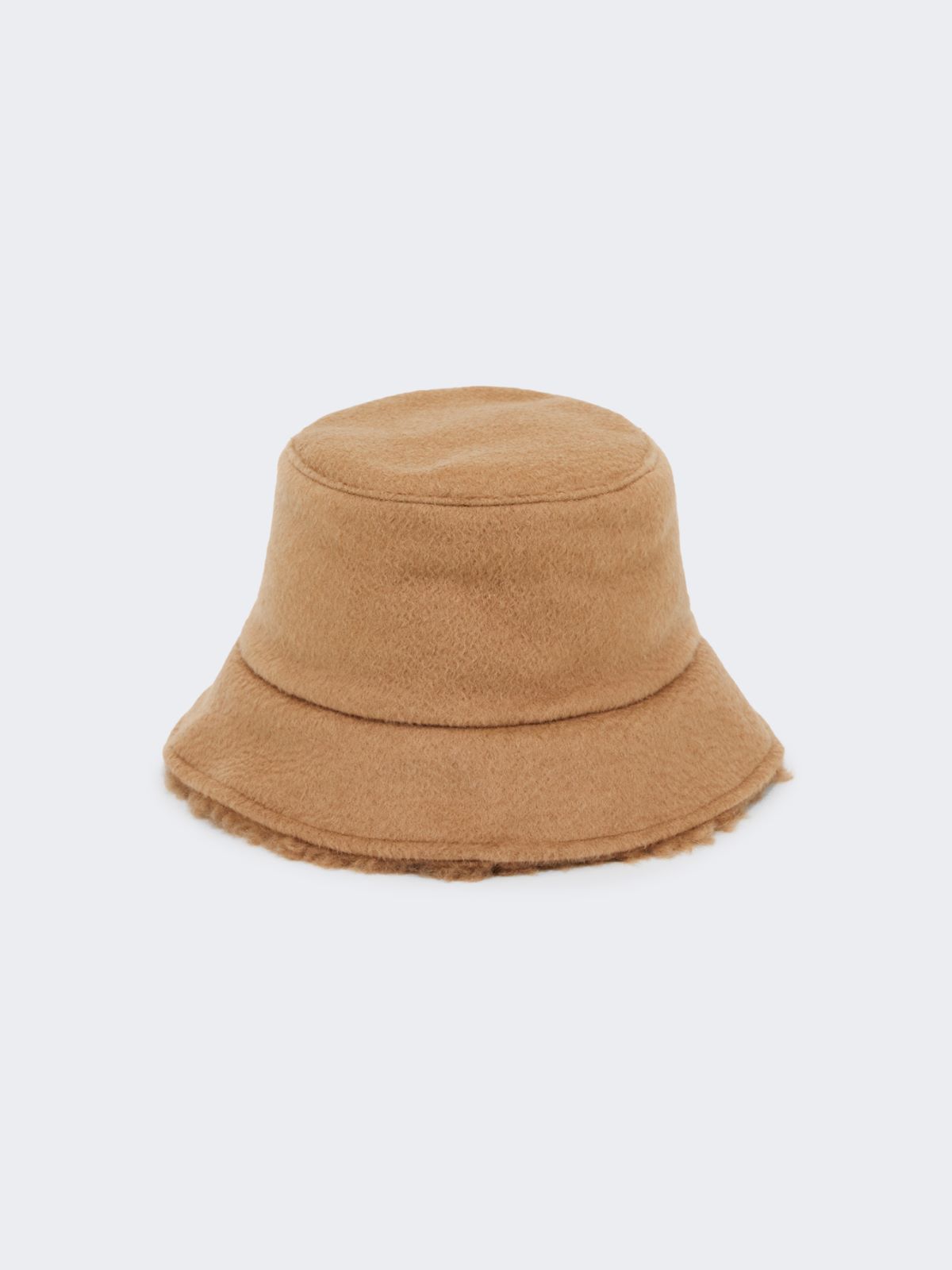Reversible camel and Teddy fabric cloche hat - CAMEL - Max Mara - 8