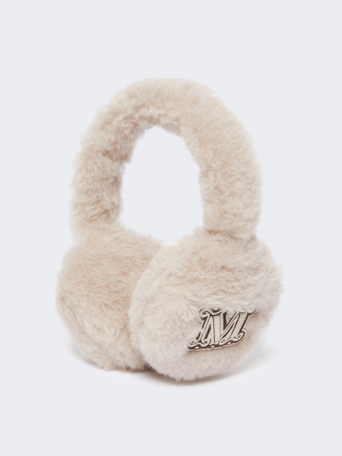 Alpaca and wool Teddy fabric earmuffs - BEIGE - Max Mara - 9