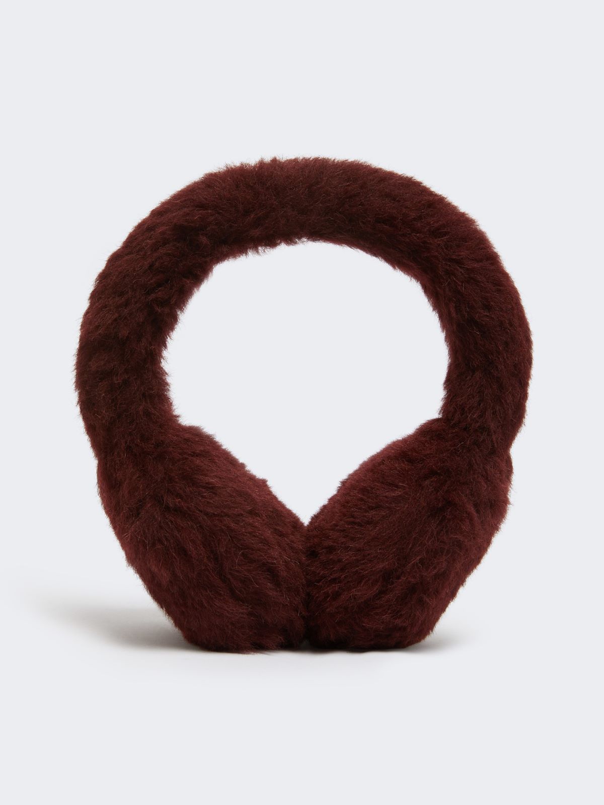 Pluszowe nauszniki z alpaki i wełny - CZERWONO-PURPUROWY - Max Mara - 2