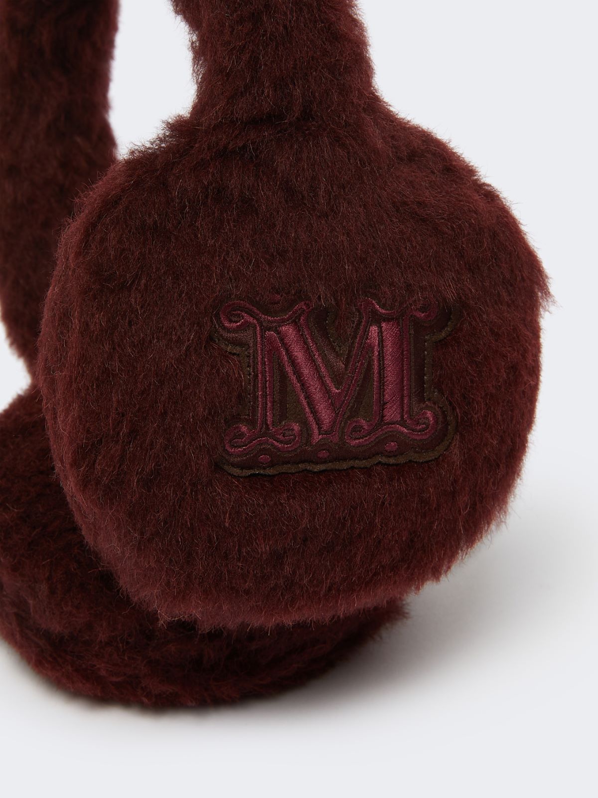 Pluszowe nauszniki z alpaki i wełny - CZERWONO-PURPUROWY - Max Mara - 3