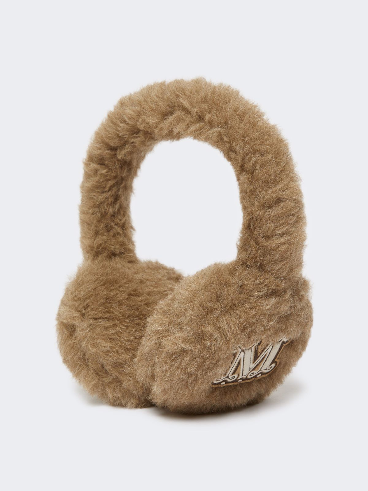 Alpaca and cashmere Teddy fabric earmuffs - BRONZE - Max Mara