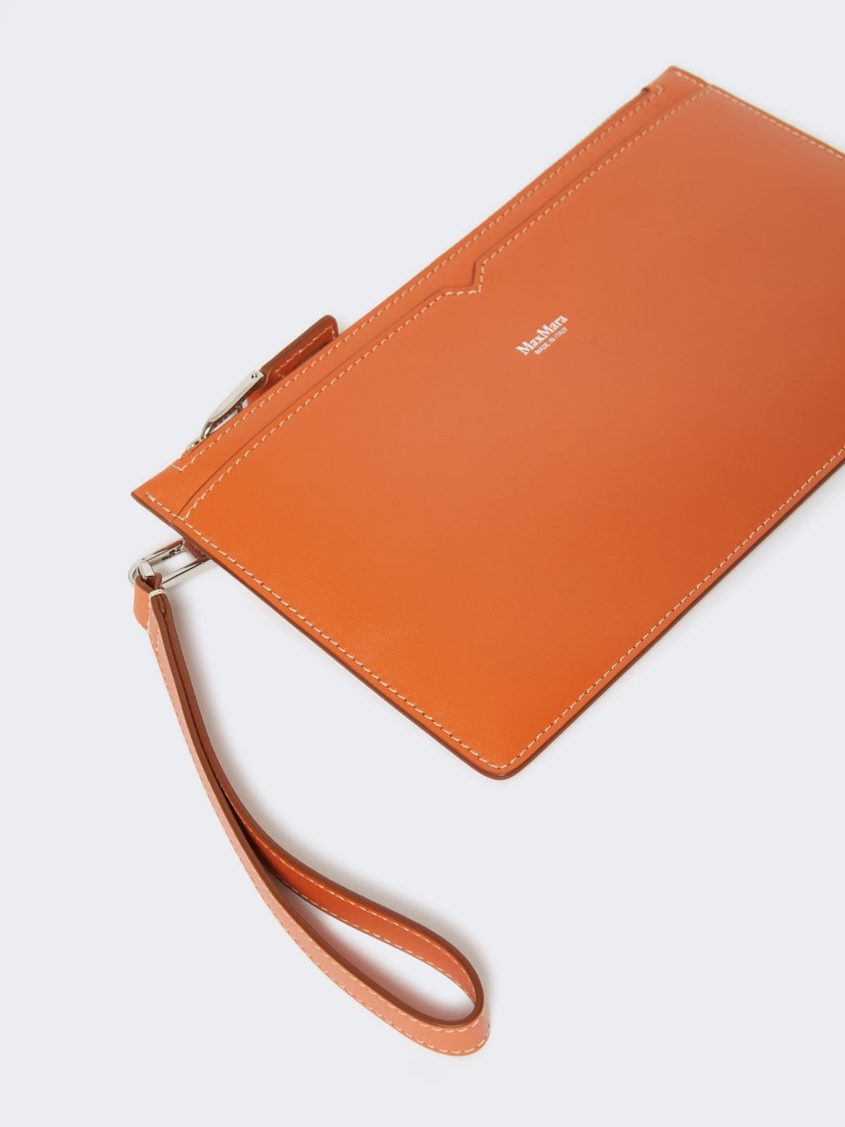 Wrist-strap leather pouch - TANGERINE - Max Mara - 3