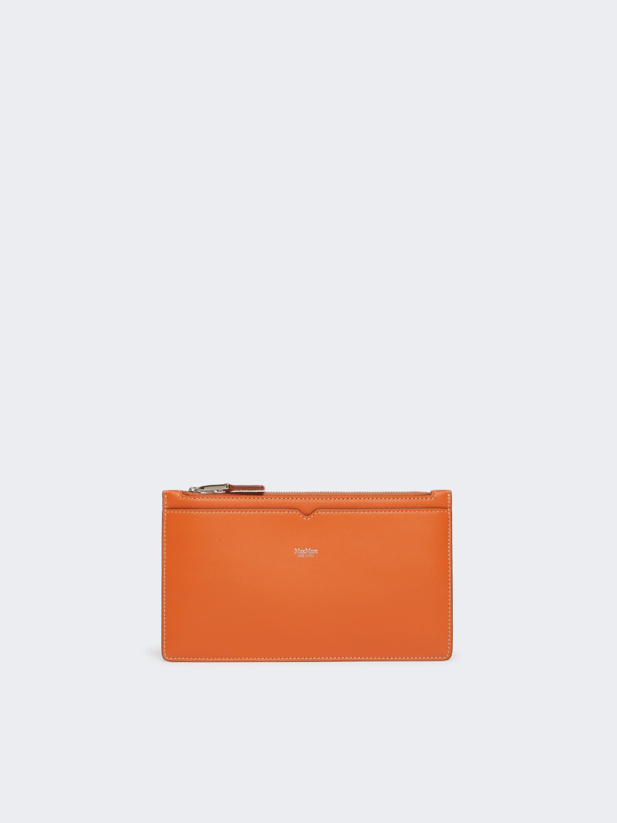 Wrist-strap leather pouch - TANGERINE - Max Mara