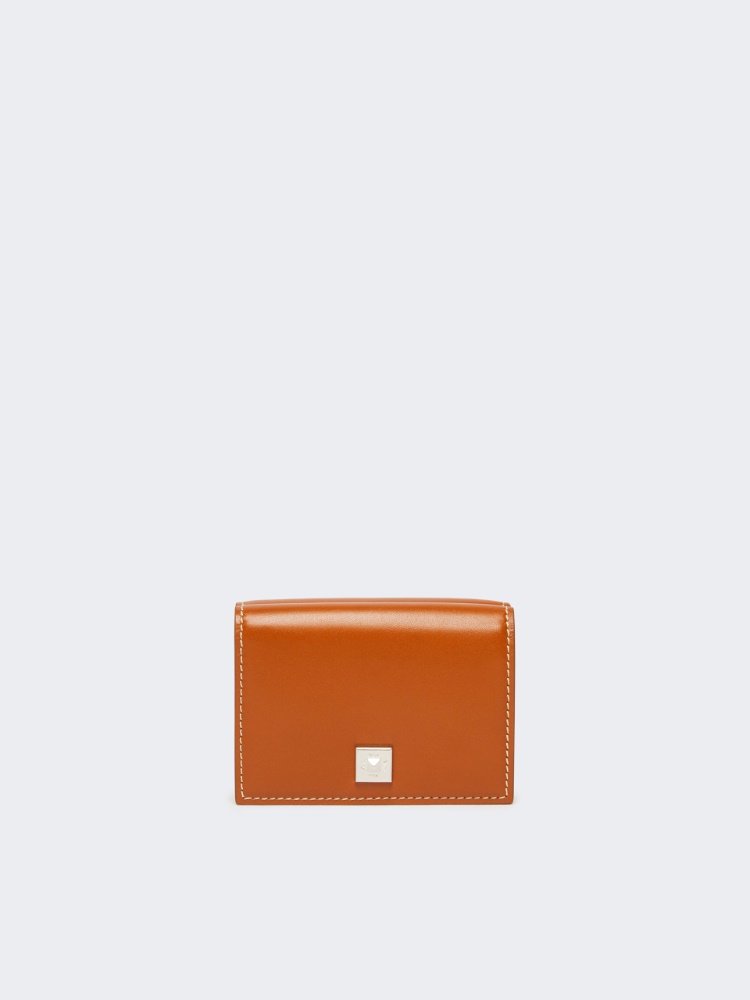 Portafoglio tri-fold in pelle - RUGGINE - Max Mara
