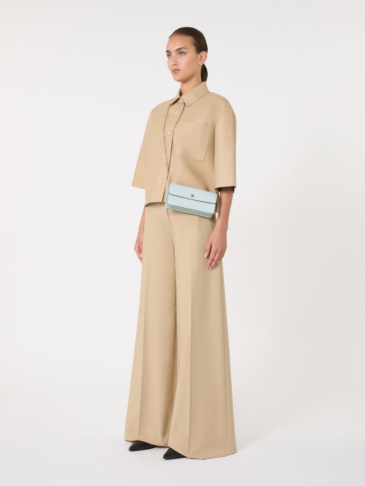 Leather phone pouch - SKY BLUE - Max Mara - 10