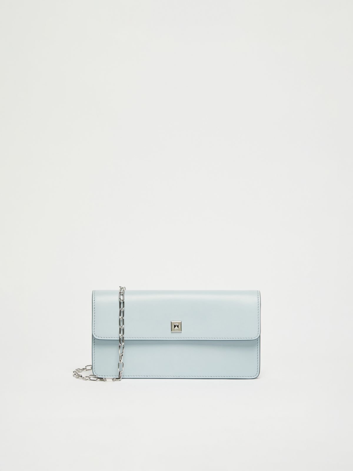 Leather phone pouch - SKY BLUE - Max Mara