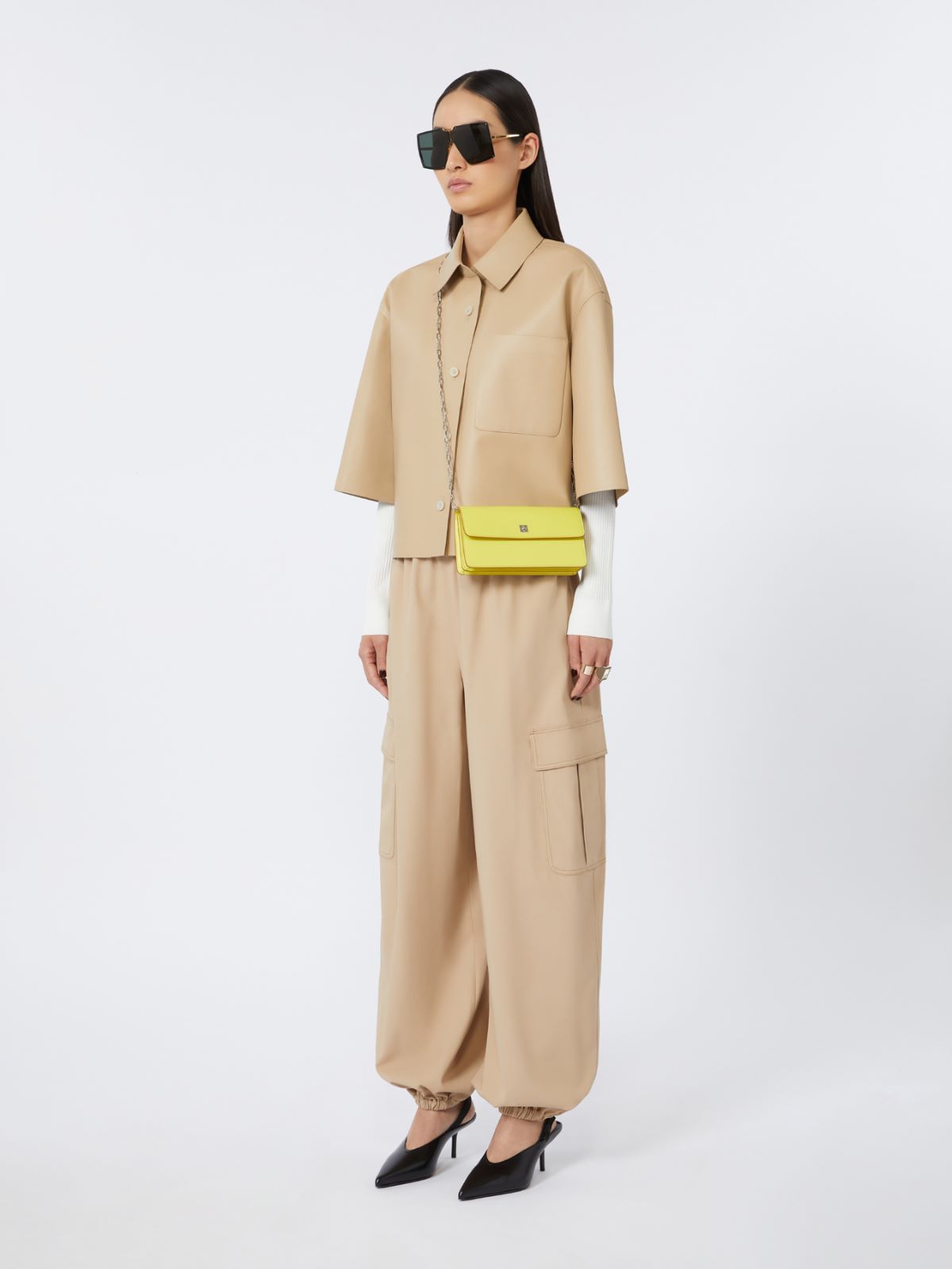 Leather phone pouch - YELLOW - Max Mara - 10