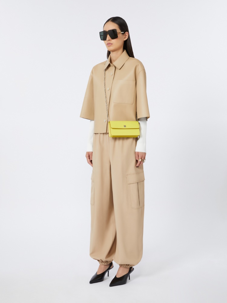 Étui de téléphone en cuir - JAUNE - Max Mara