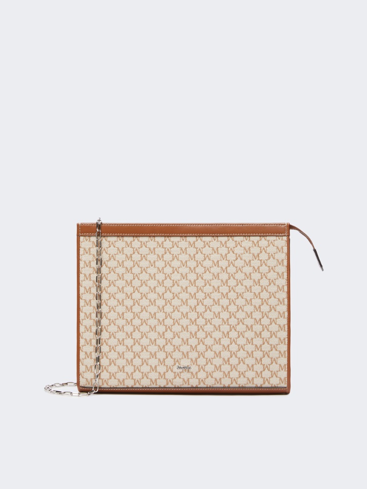 Pochette moyen format en coton jacquard - NOISETTE - Max Mara