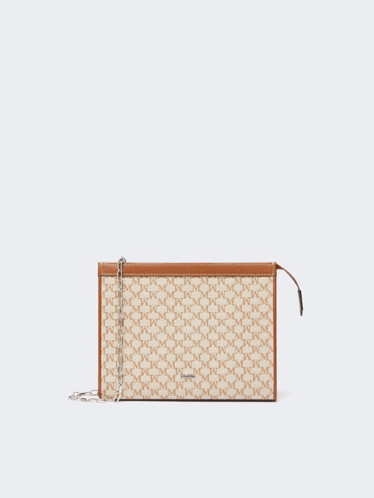 Clutch Small aus Jacquard-Baumwolle - HASELNUSS - Max Mara
