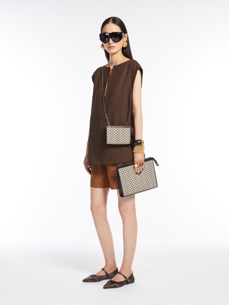 Clutch Extra Small aus Jacquard-Baumwolle - SCHWARZ - Max Mara