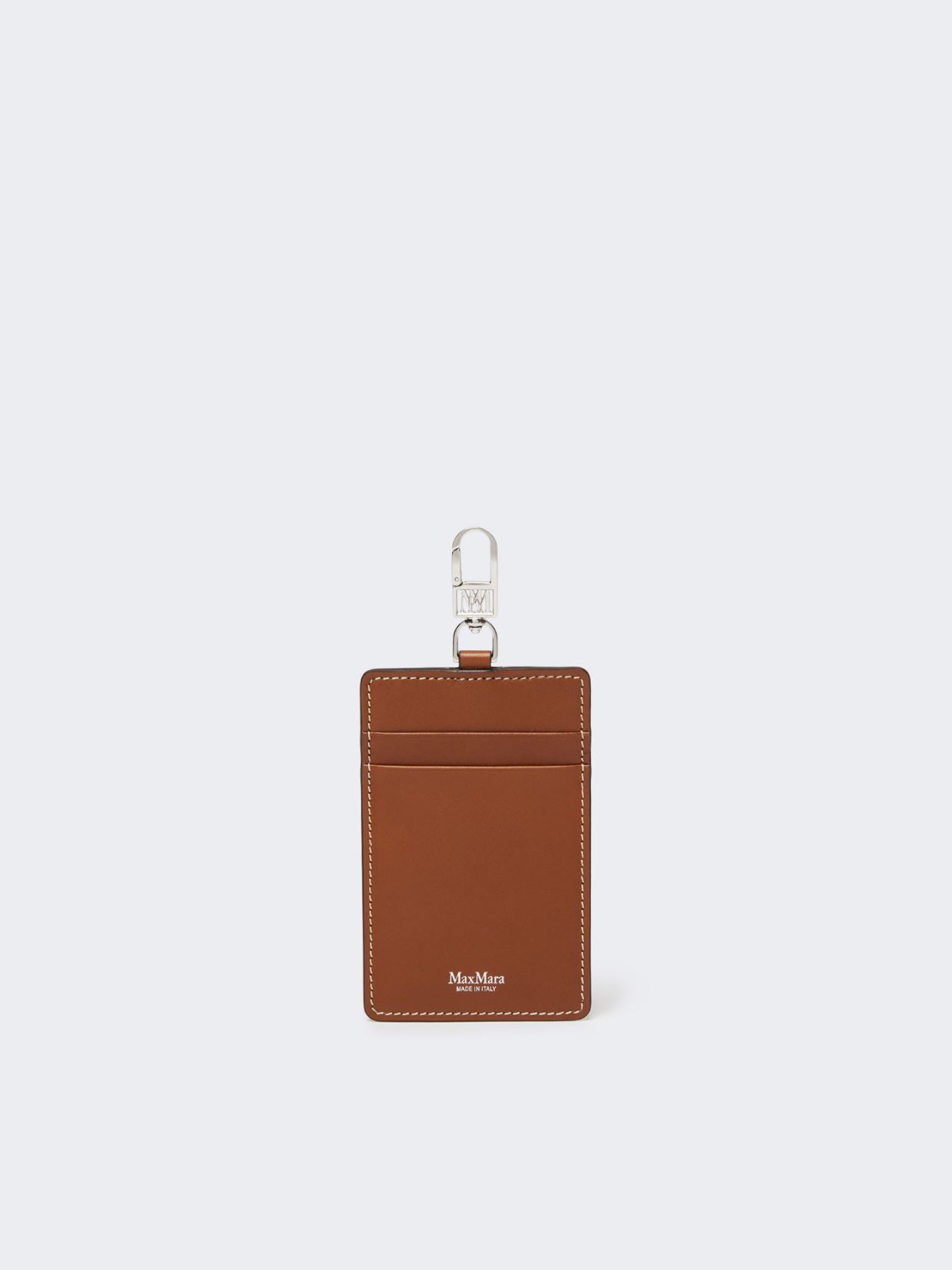 Leather badge holder - AMBER BROWN - Max Mara - 9