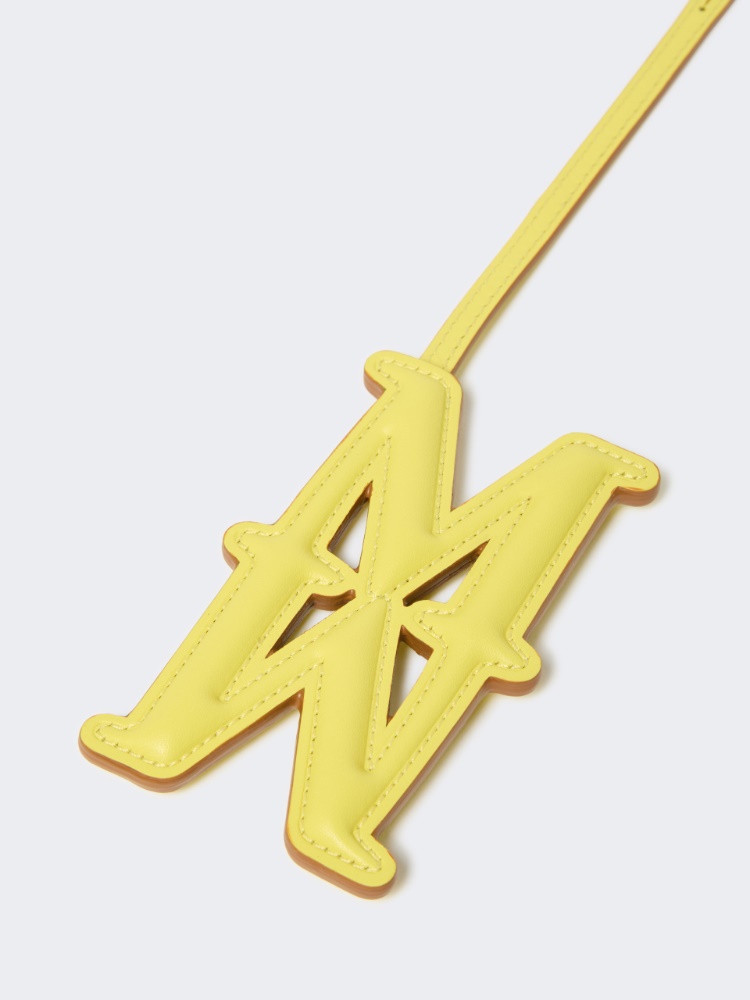 MaxMara MMチャーム MMGramロゴ レザーチャーム♪ Leather Monogram charm, tangerine | 