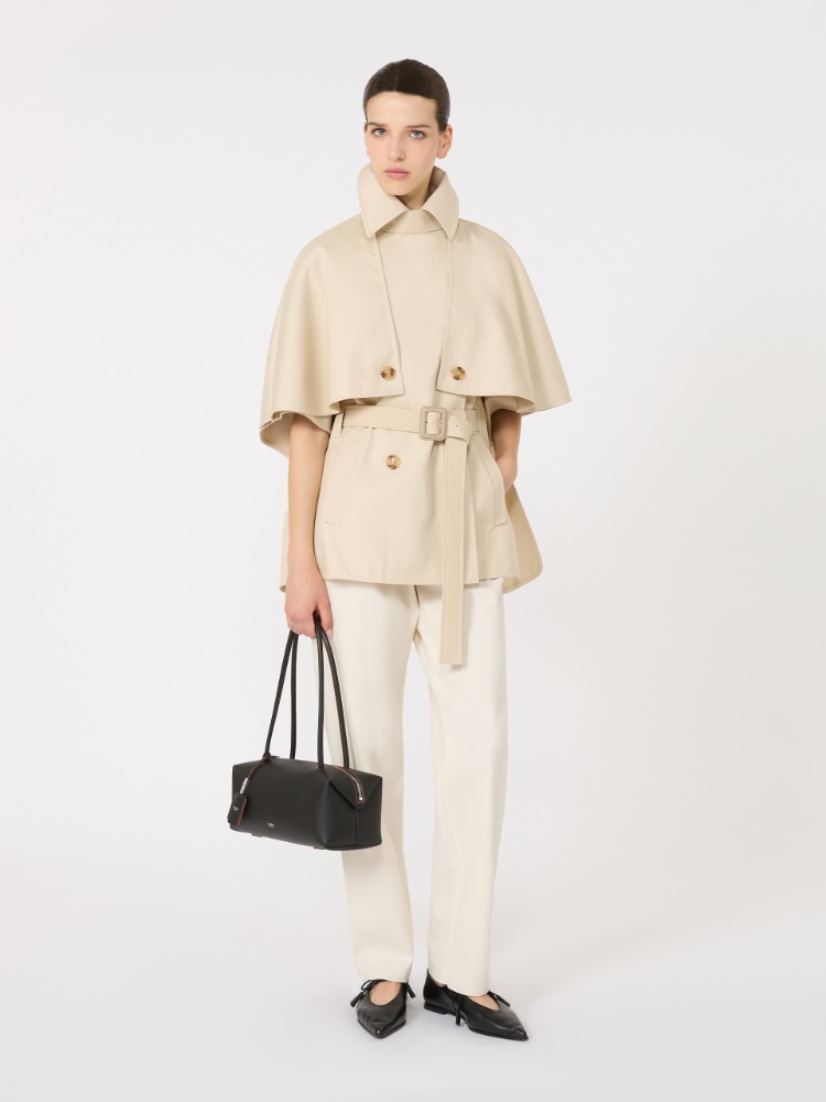 Peleryna z hydrofobowej gabardyny - NATURALNY - Max Mara - 2