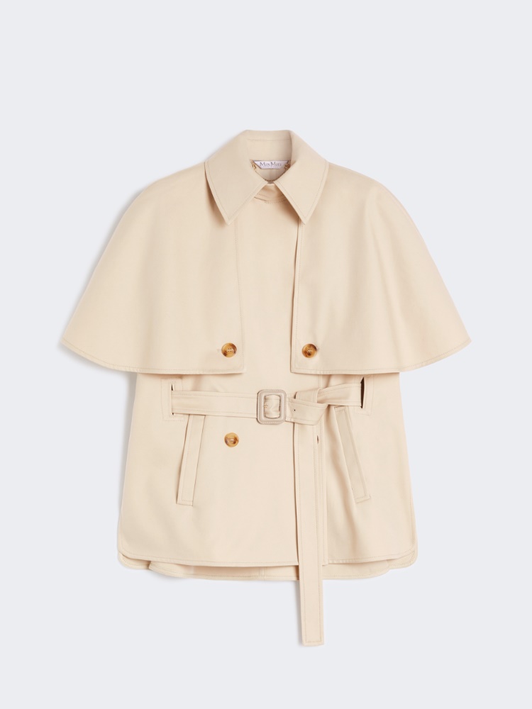 Peleryna z hydrofobowej gabardyny - NATURALNY - Max Mara