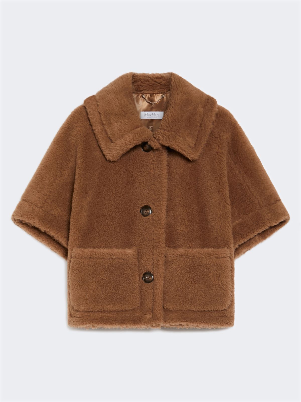 Teddy fabric short cape - CAMEL - Max Mara - 9