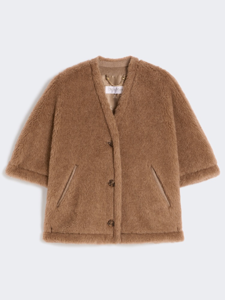Alpaca and cashmere Teddy cape - BRONZE - Max Mara