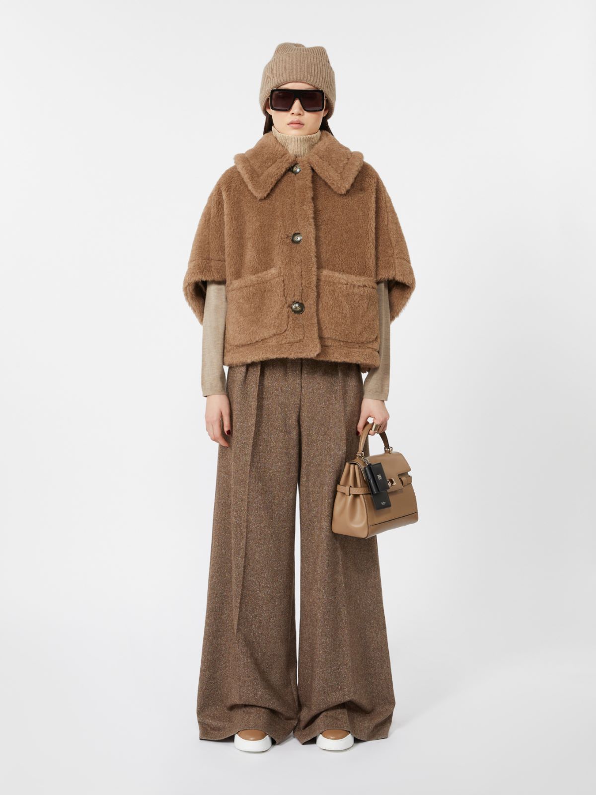 [ニューテルツォ] カシミヤ テディベア ケープ - BRONZE - Max Mara