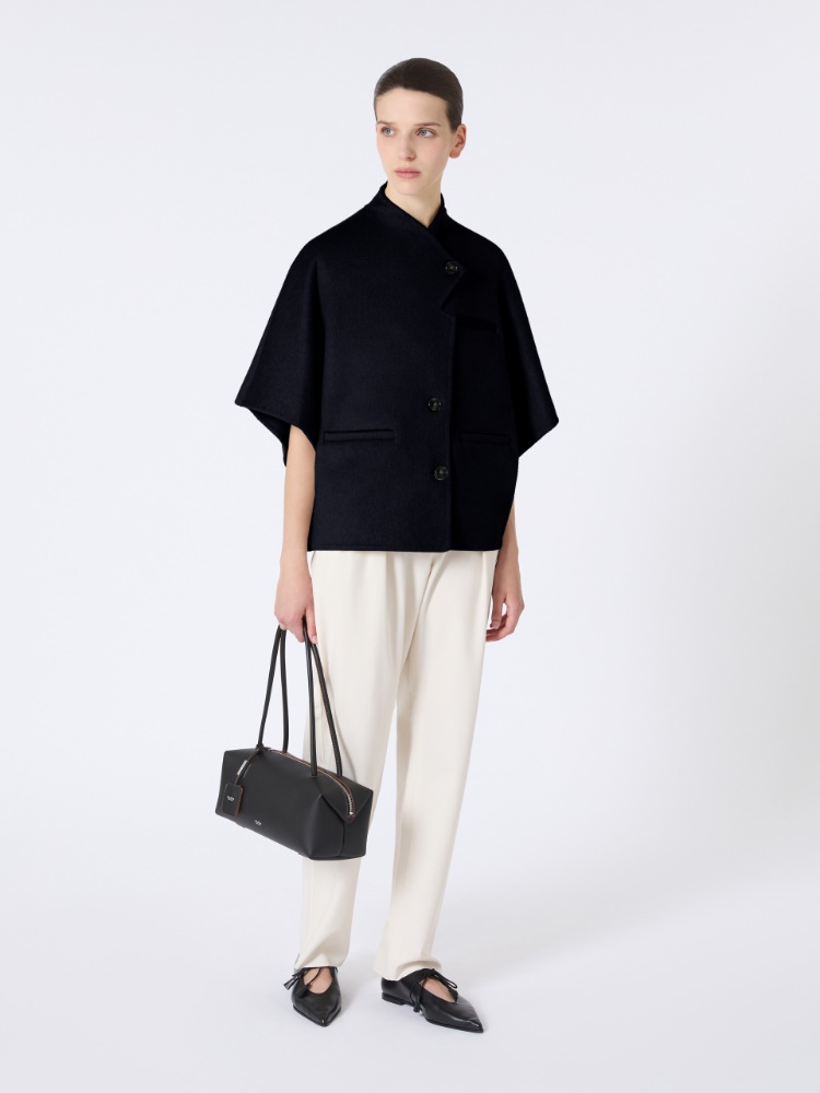 Krótka peleryna z sukna kaszmirowego - ULTRAMARYNA - Max Mara - 2