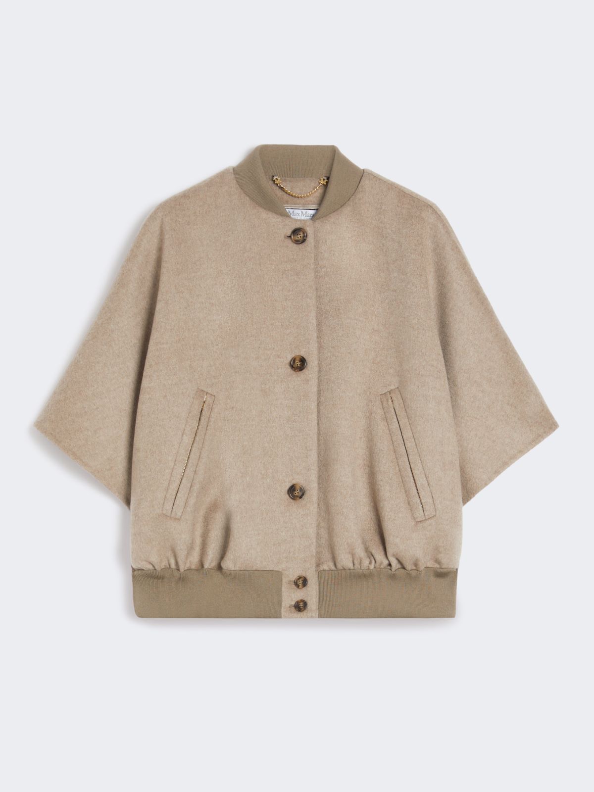 Lightweight cashmere cape - BEIGE - Max Mara - 9