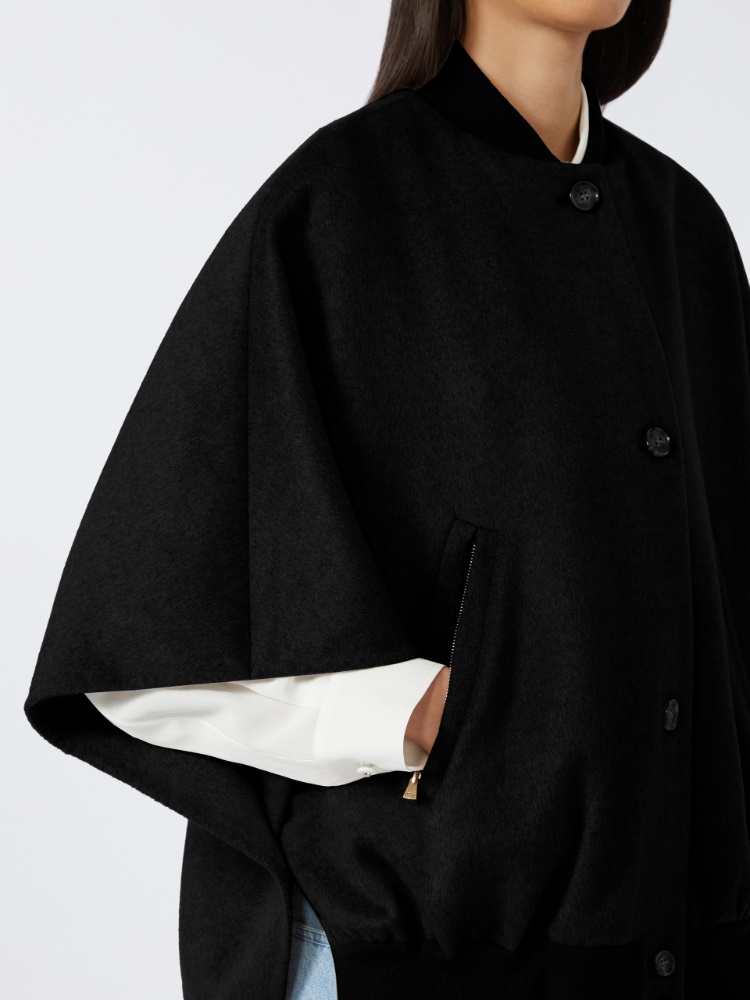 ★25AW Max Mara LETICIA レティシア ピュア カシミヤ ケープ レティシア] ピュア カシミヤ ケープ, black | 