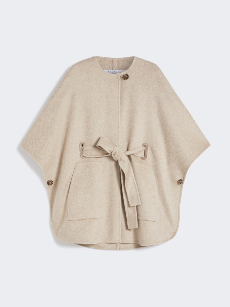 Cashmere cape with belt - BEIGE - Max Mara