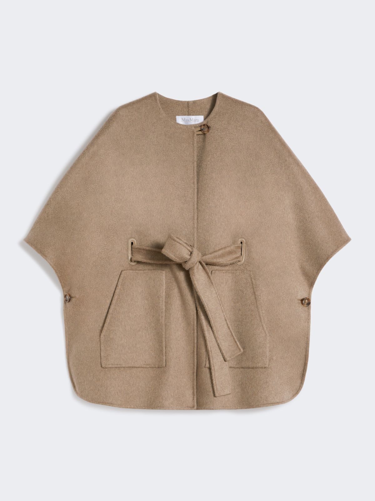 Cashmere cape with belt - BROWN - Max Mara - 9