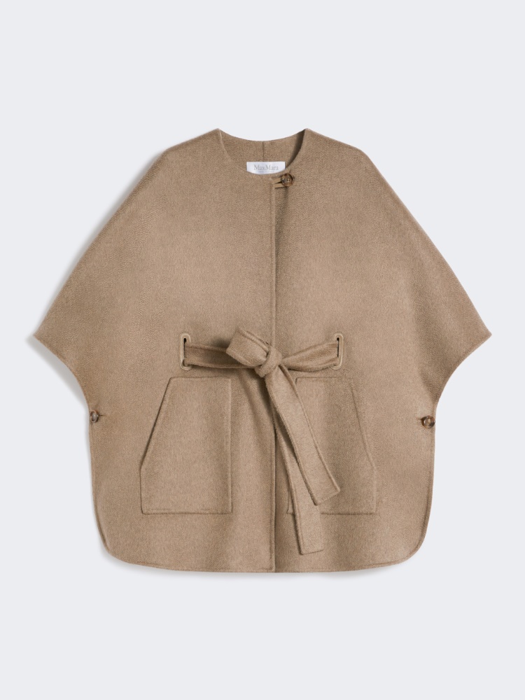 Cashmere cape with belt - BROWN - Max Mara