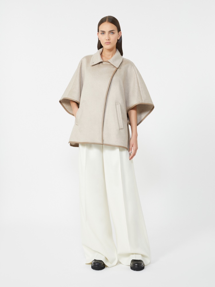 Cashmere zibeline cape - BEIGE - Max Mara