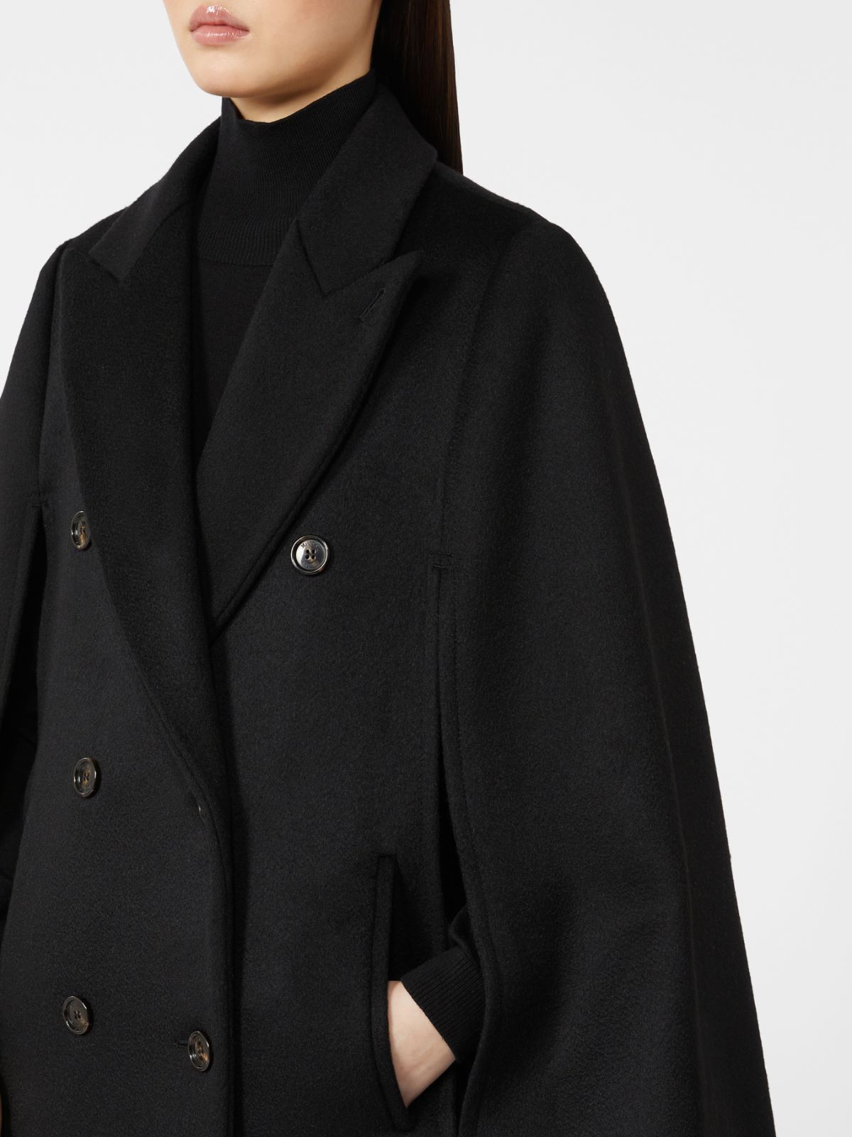 Camel drap cape - BLACK - Max Mara - 4