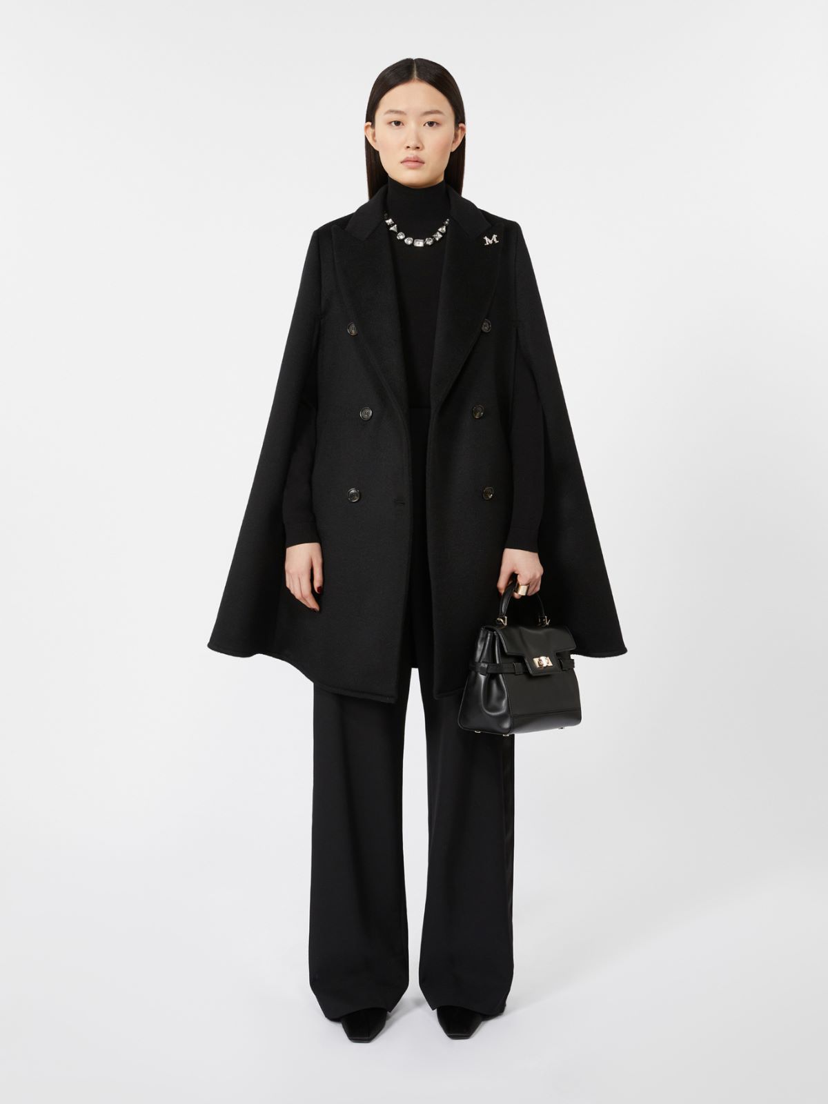 Camel drap cape - BLACK - Max Mara