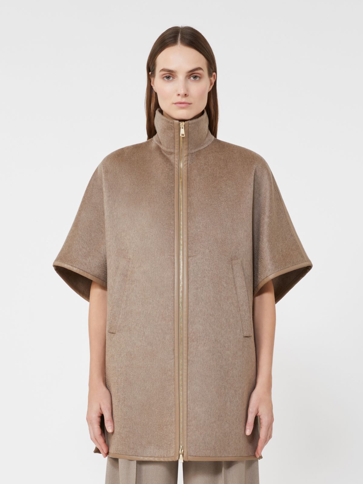 Cappa in cachemire zibellinato