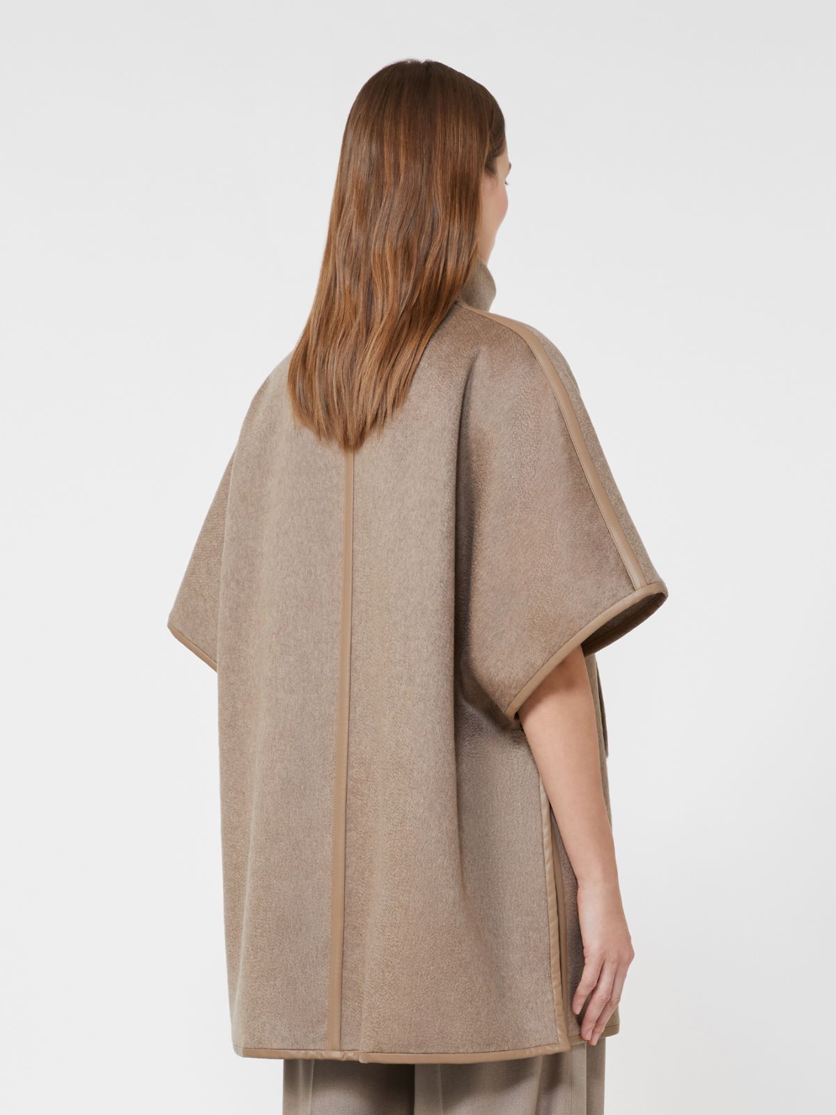 Cashmere zibeline cape - BROWN - Max Mara - 6