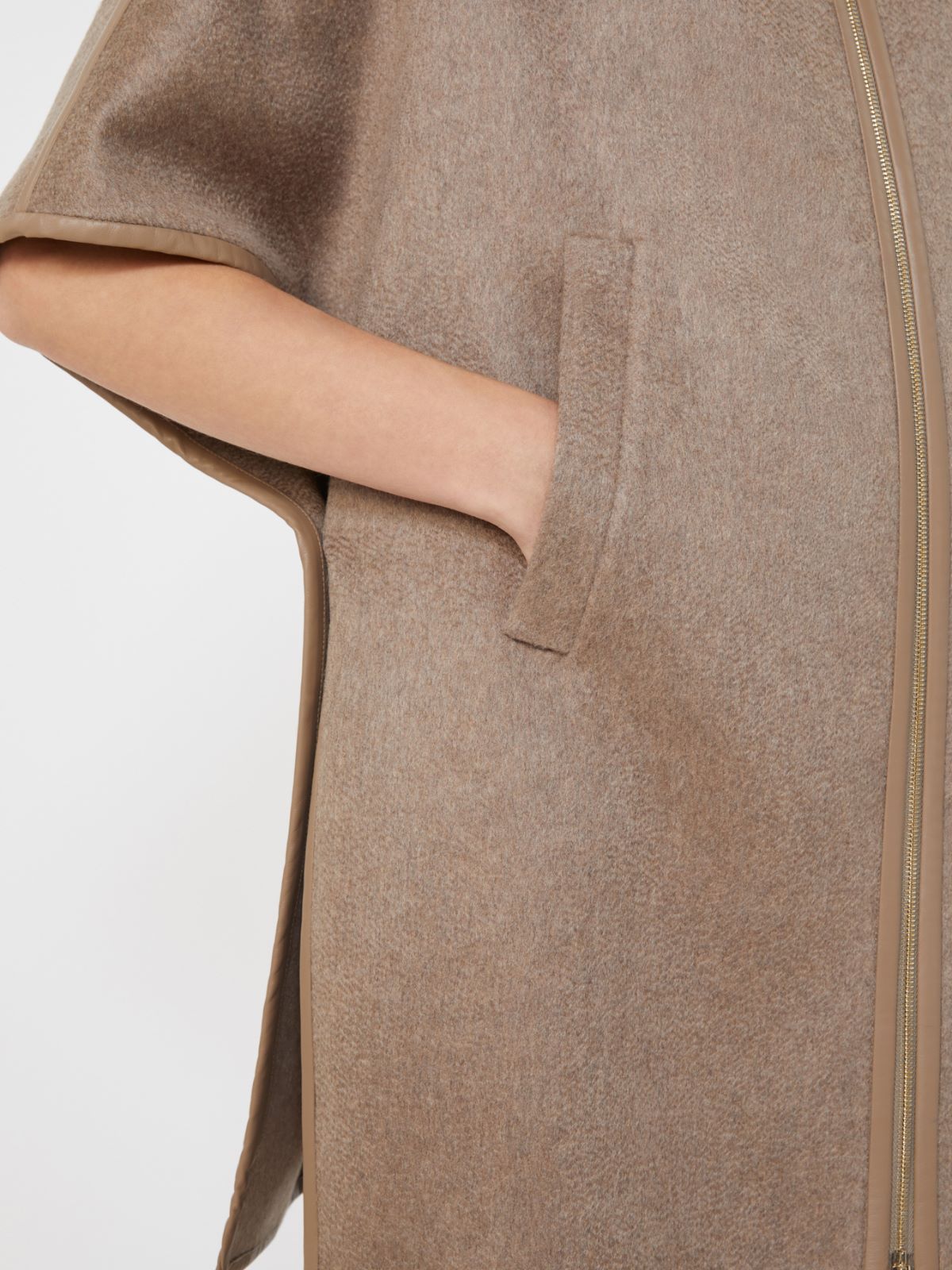 Cashmere zibeline cape - BROWN - Max Mara - 6