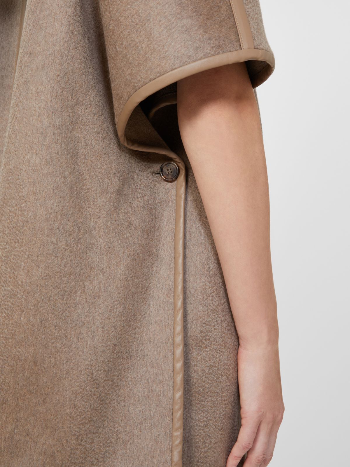 Cashmere zibeline cape - BROWN - Max Mara - 6