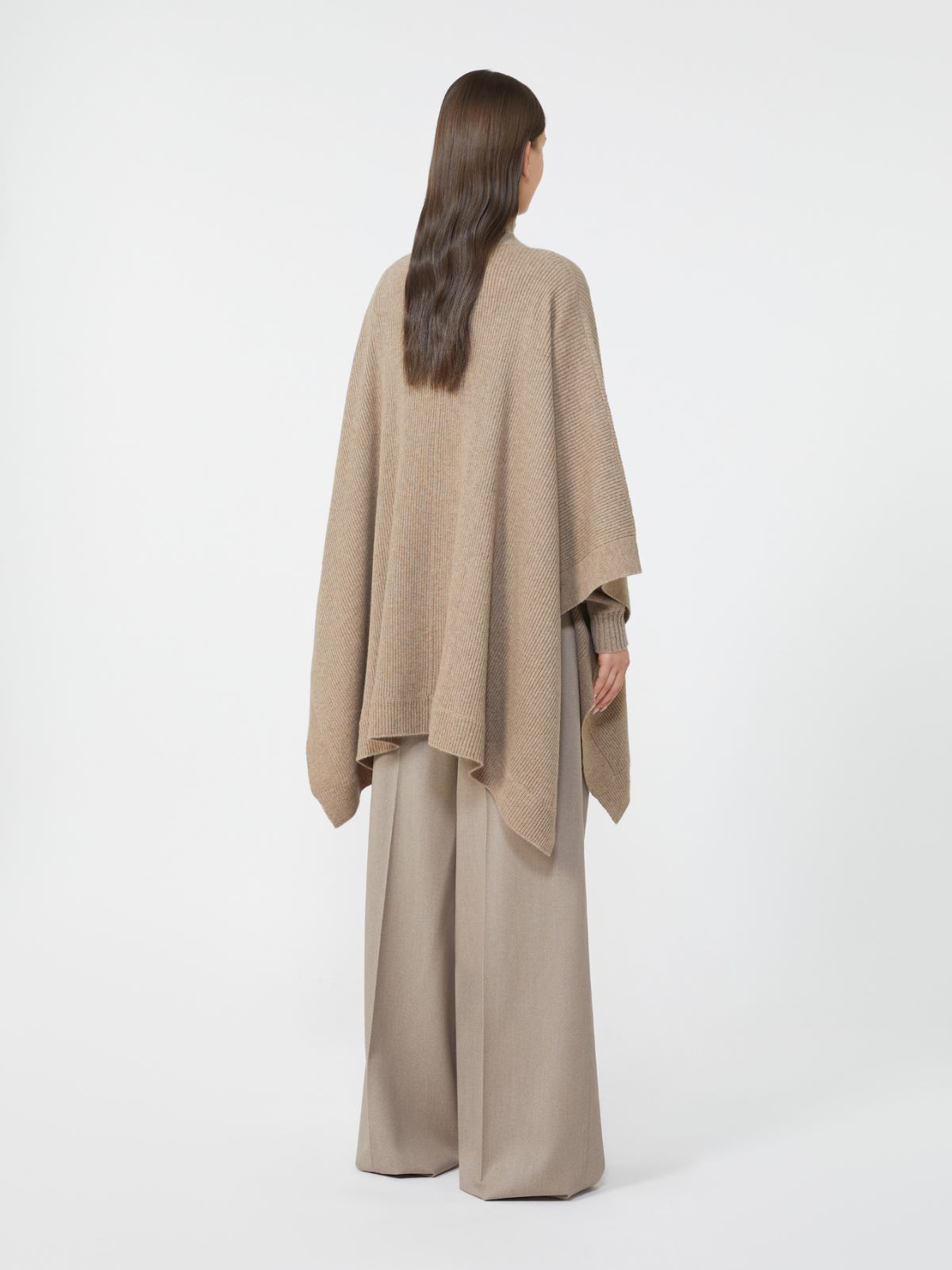 Cashmere cape - BEIGE - Max Mara - 3