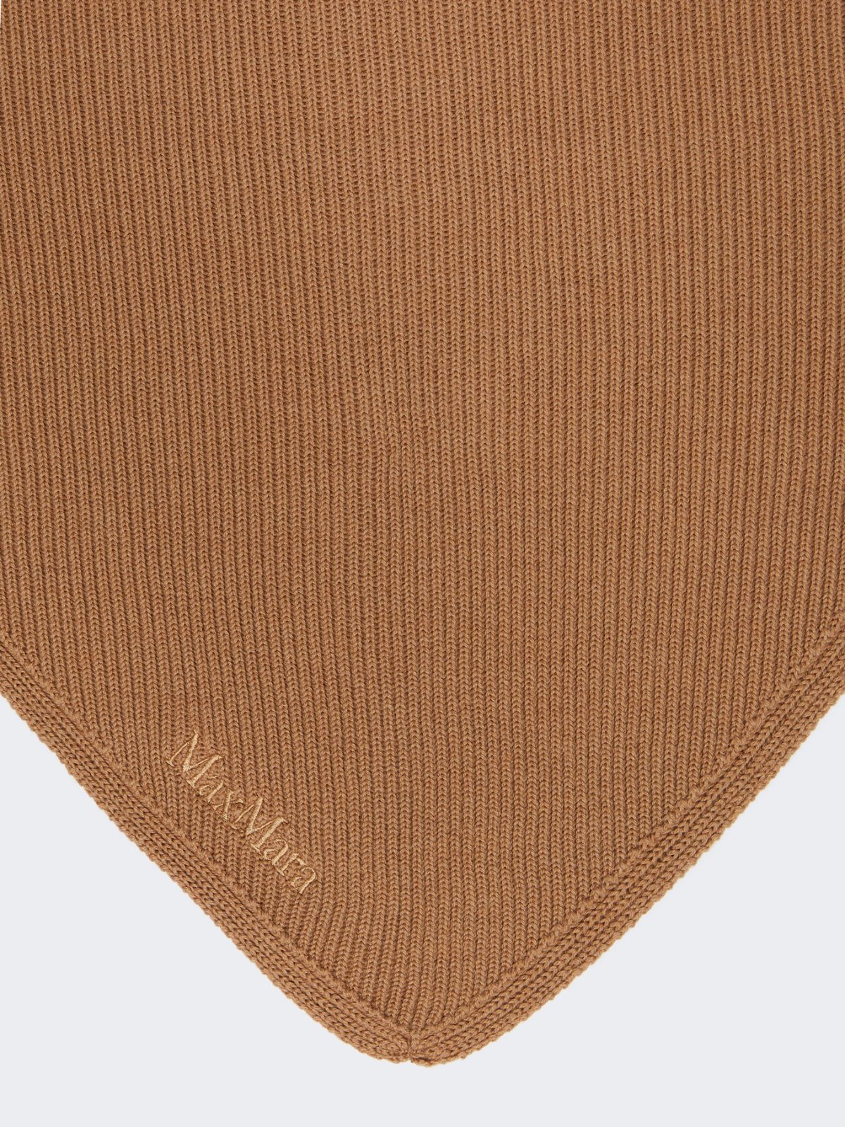 Wool yarn maxi shawl - CAMEL - Max Mara - 2