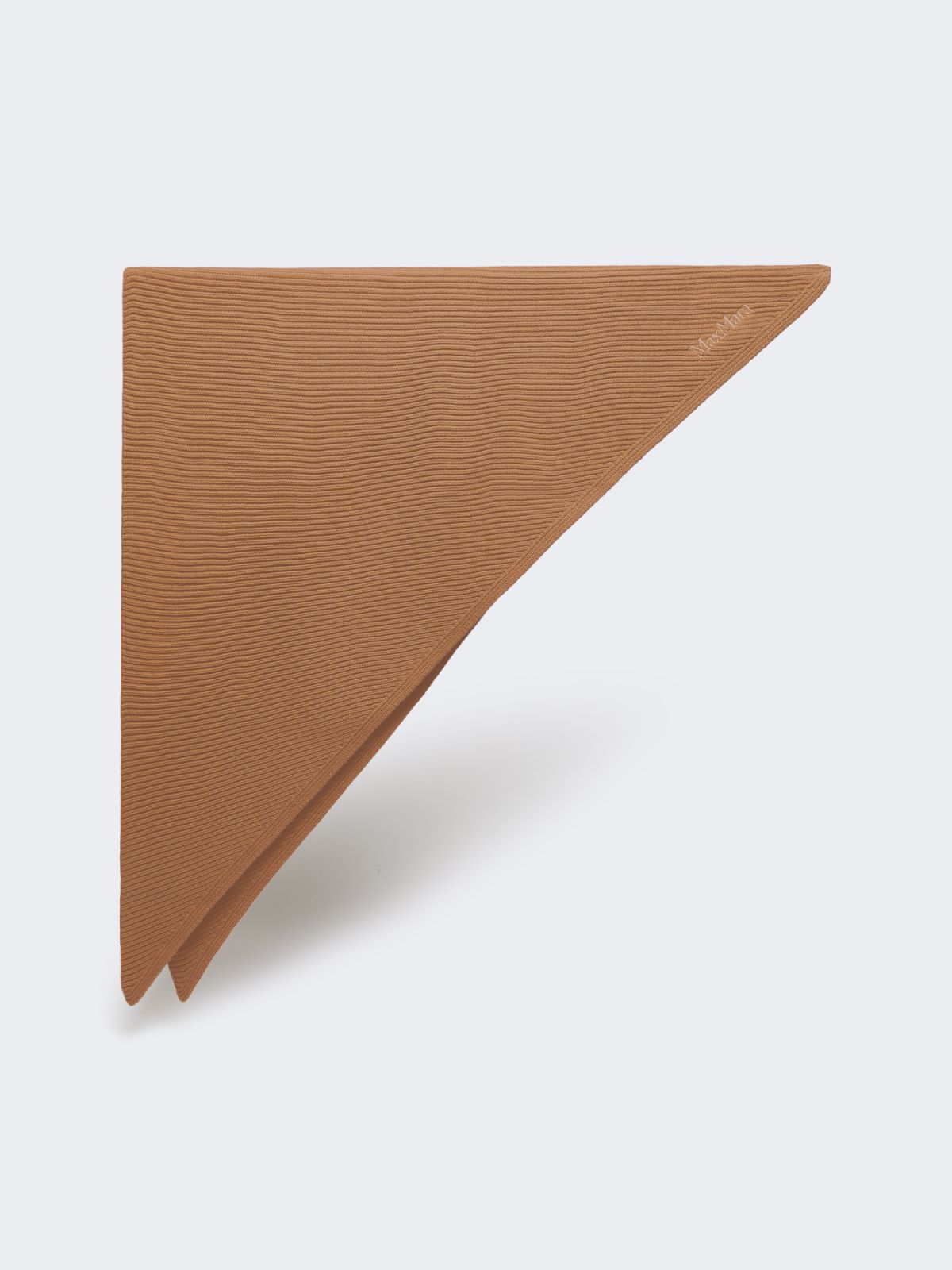 Wool yarn maxi shawl - CAMEL - Max Mara