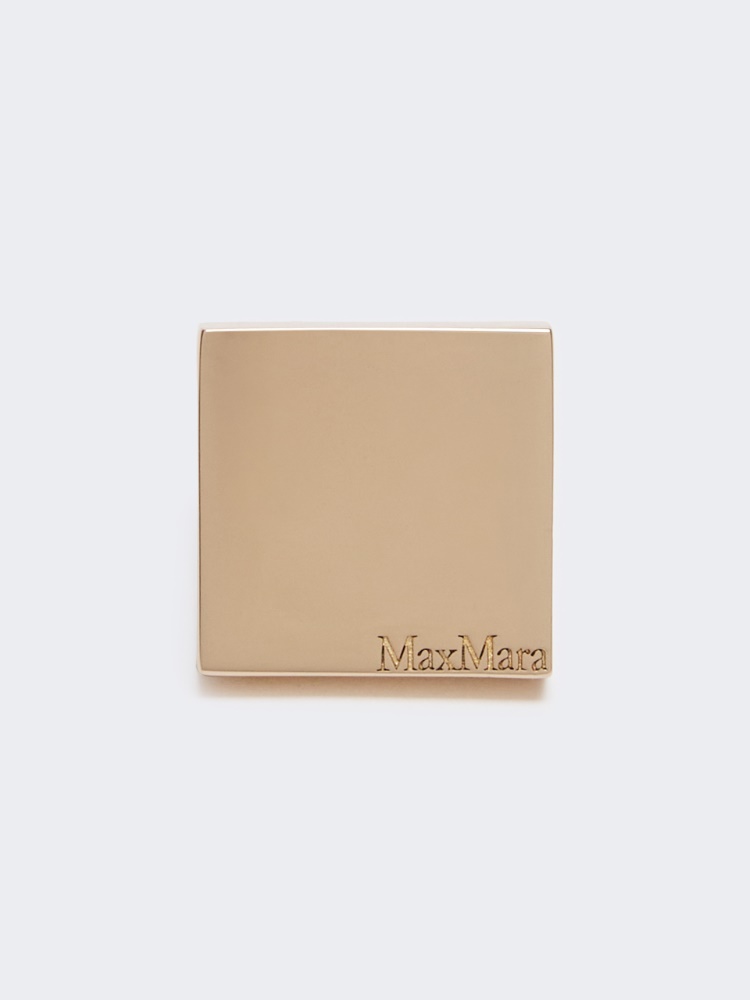Square ring with logo - GOLD - Max Mara