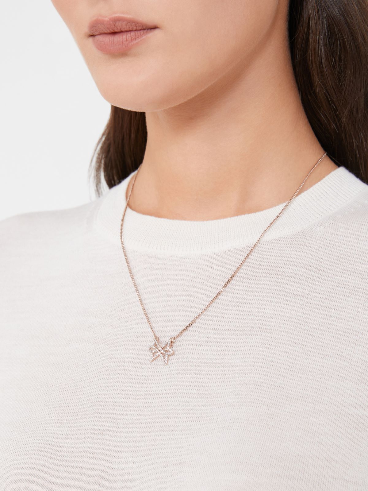 Monogram Papillon pendant necklace - BRONZE - Max Mara
