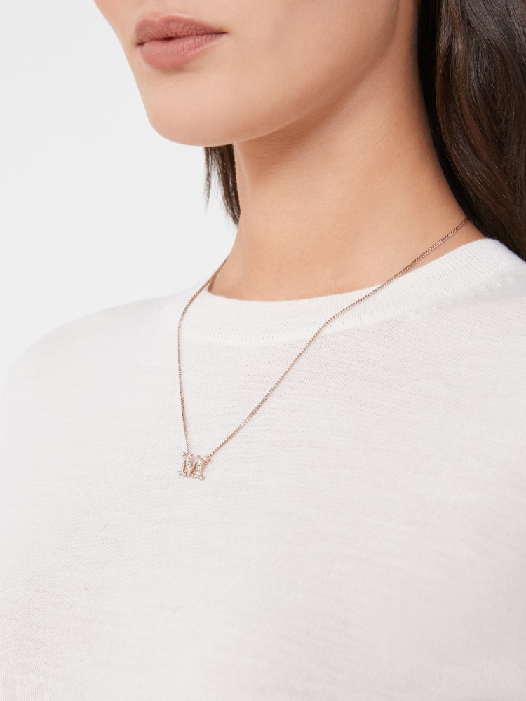 [マラベスクレース] ラインストーン ネックレス - BRONZE - Max Mara