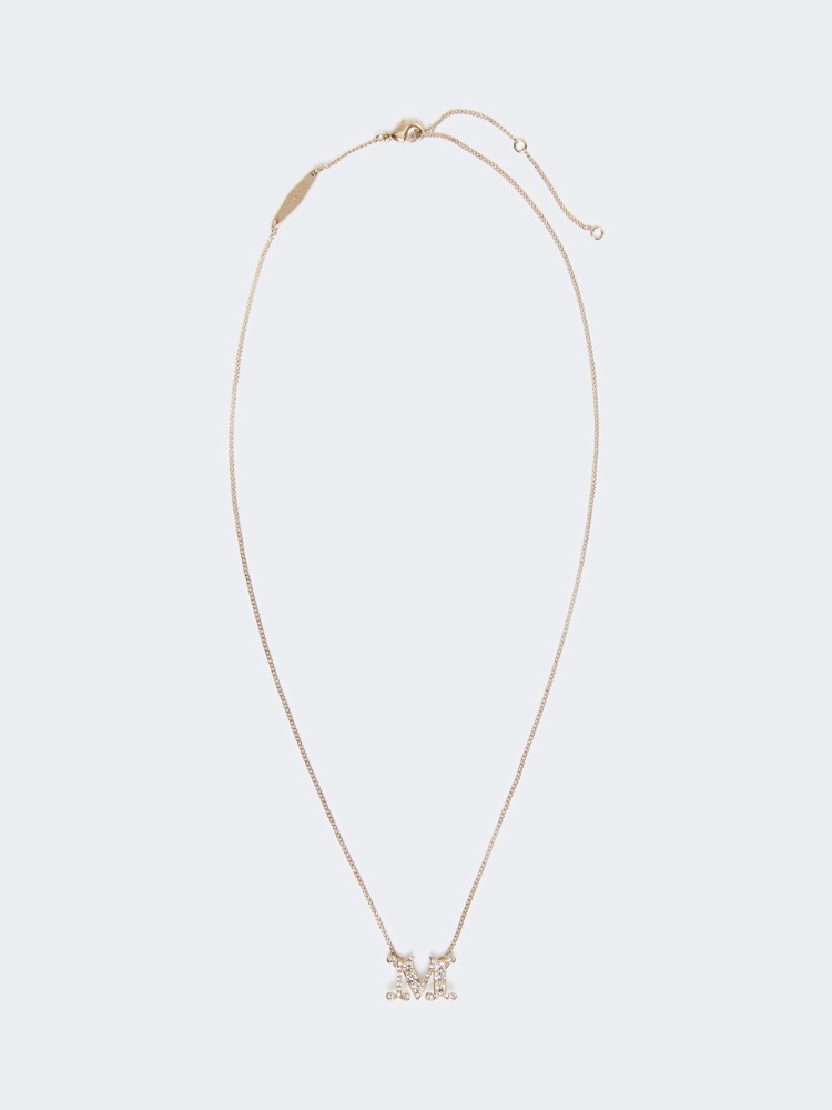 [マラベスクレース] ラインストーン ネックレス - BRONZE - Max Mara