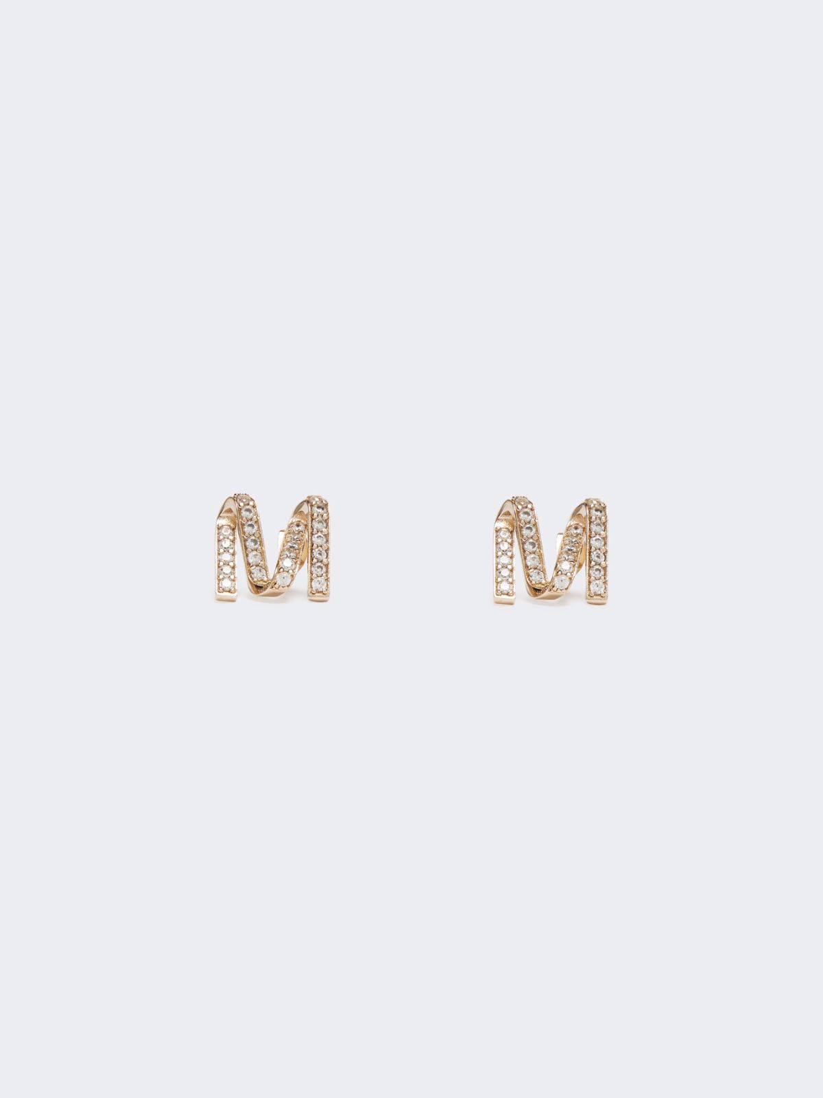 Orecchini Monogram con strass - BRONZO - Max Mara - 9